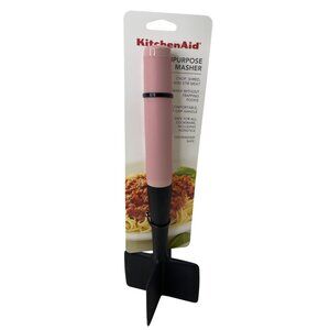 KitchenAid Multipurpose Meat Masher With Comfort Grip Handle In Pink & Black NWT